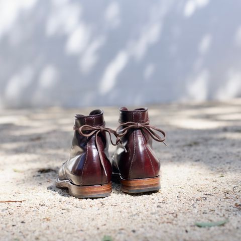 View photo of Alden Tanker Boot in Horween Color 8 Shell Cordovan