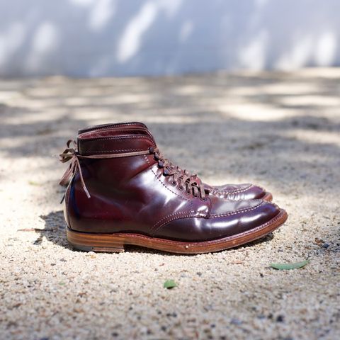 View photo of Alden Tanker Boot in Horween Color 8 Shell Cordovan