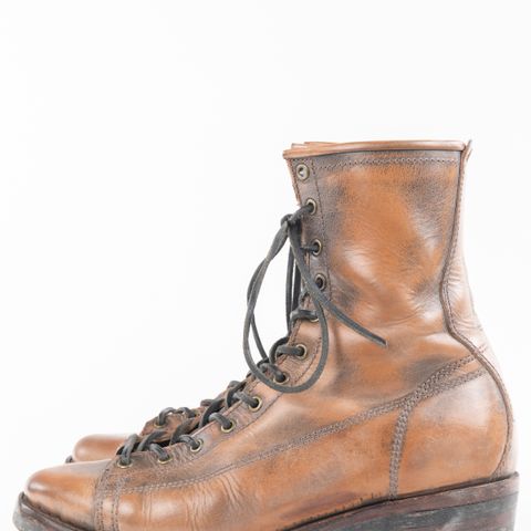 View photo of Willie's Handmade Boots Monkey Boot in Conceria Walpier Black Burro Whiskey