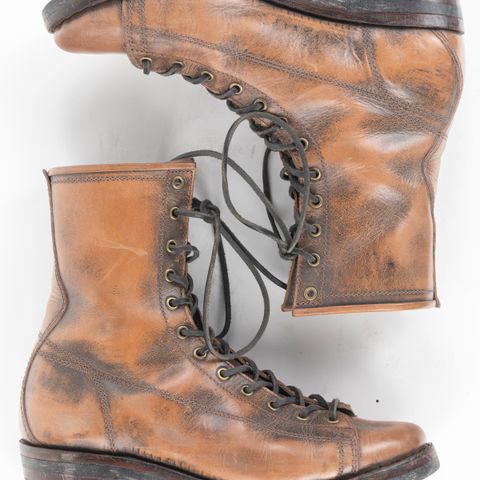 View photo of Willie's Handmade Boots Monkey Boot in Conceria Walpier Black Burro Whiskey