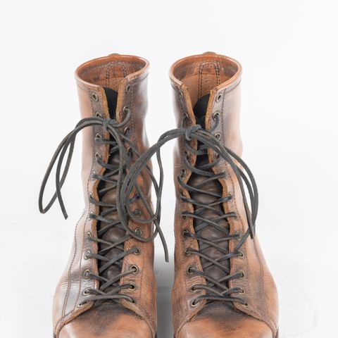 View photo of Willie's Handmade Boots Monkey Boot in Conceria Walpier Black Burro Whiskey