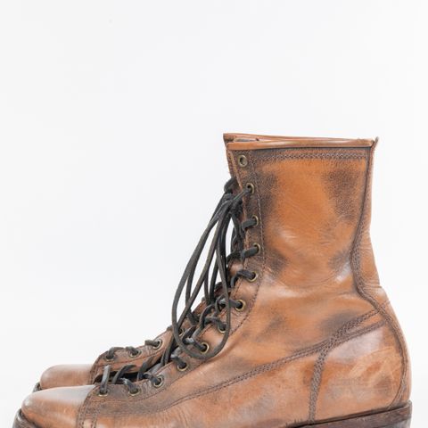 View photo of Willie's Handmade Boots Monkey Boot in Conceria Walpier Black Burro Whiskey