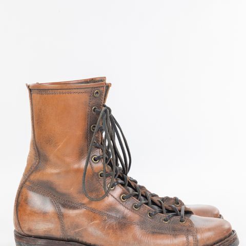 View photo of Willie's Handmade Boots Monkey Boot in Conceria Walpier Black Burro Whiskey