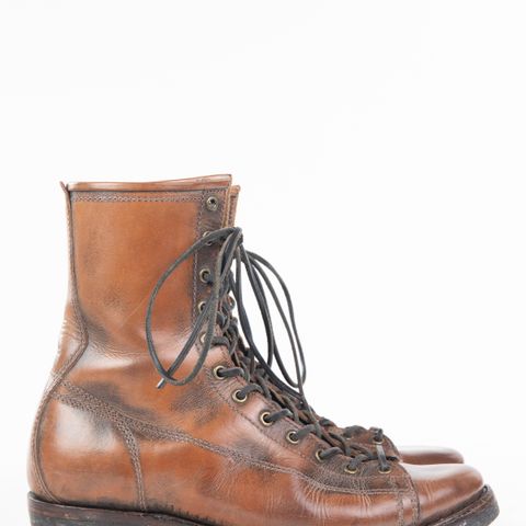 View photo of Willie's Handmade Boots Monkey Boot in Conceria Walpier Black Burro Whiskey