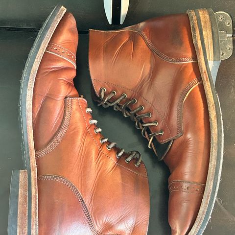 Oak Street Bootmakers Field Boot in Tempesti Brown Elbamatt Liscio