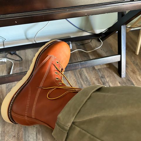 Thorogood 8" Plain Toe in Tobacco Gladiator Oil-Tanned