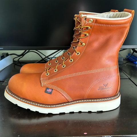 Thorogood 8" Plain Toe in Tobacco Gladiator Oil-Tanned