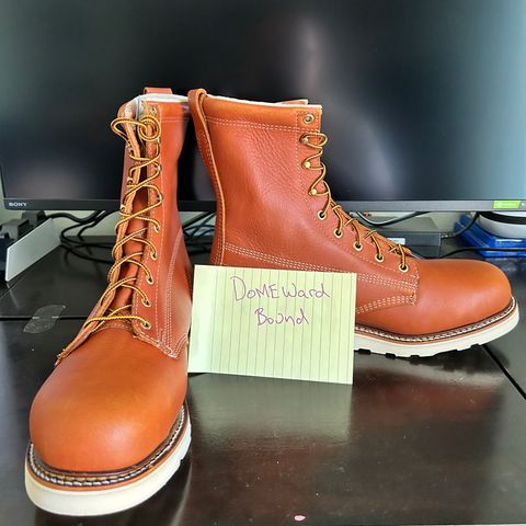 Thorogood 8" Plain Toe in Tobacco Gladiator Oil-Tanned