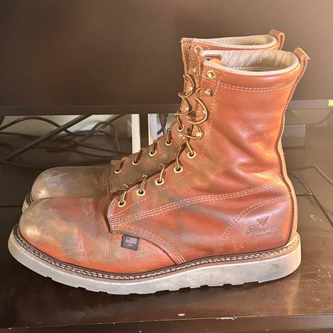 Thorogood 8" Plain Toe in Tobacco Gladiator Oil-Tanned