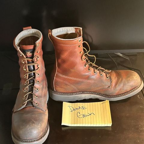 Thorogood 8" Plain Toe in Tobacco Gladiator Oil-Tanned