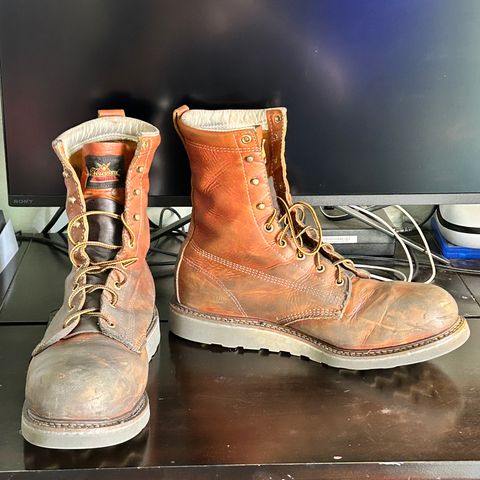 Thorogood 8" Plain Toe in Tobacco Gladiator Oil-Tanned
