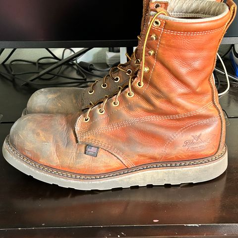 Thorogood 8" Plain Toe in Tobacco Gladiator Oil-Tanned