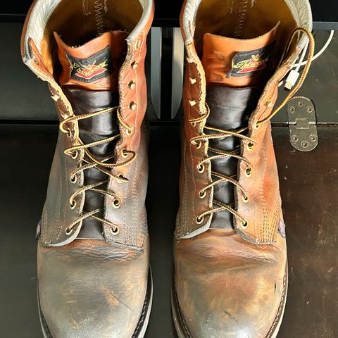 Thorogood 8" Plain Toe in Tobacco Gladiator Oil-Tanned