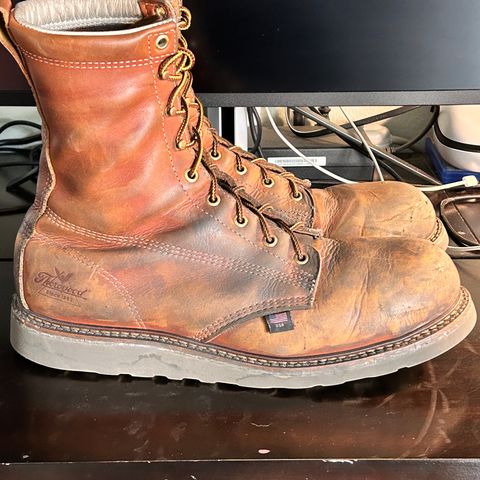 Thorogood 8" Plain Toe in Tobacco Gladiator Oil-Tanned