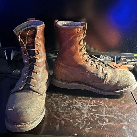 Thorogood 8" Plain Toe in Tobacco Gladiator Oil-Tanned