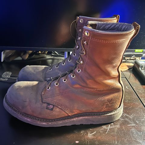 Thorogood 8" Plain Toe in Tobacco Gladiator Oil-Tanned