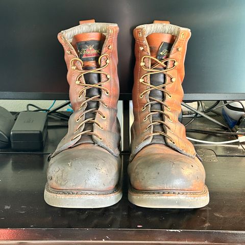 Thorogood 8" Plain Toe in Tobacco Gladiator Oil-Tanned