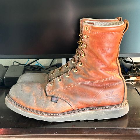 Thorogood 8" Plain Toe in Tobacco Gladiator Oil-Tanned