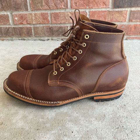 Truman Service Boot in Horween Chestnut Waxed Flesh