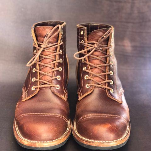 Truman Service Boot in Horween Chestnut Waxed Flesh