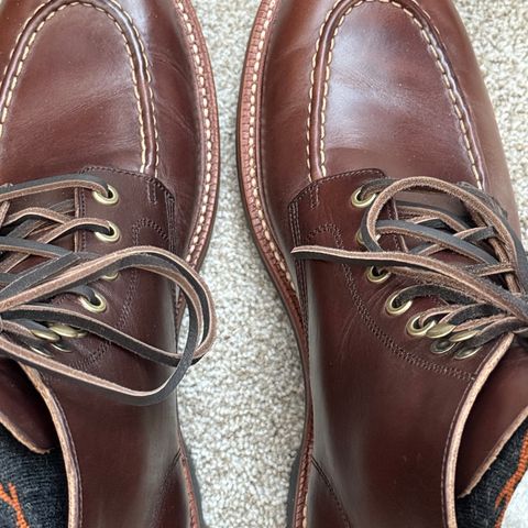Grant Stone Brass Boot in Horween Crimson Chromexcel