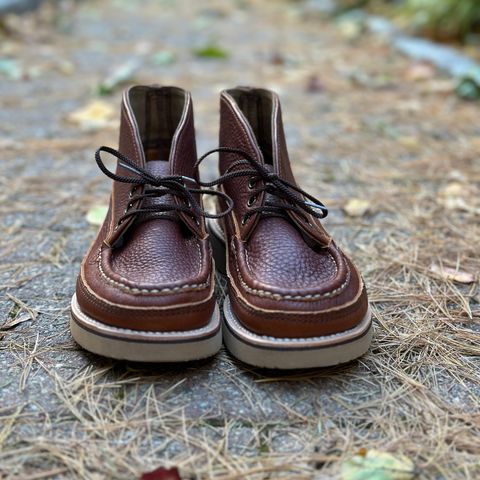 View photo of Russell Moccasin Co. Sporting Clays Chukka in Seidel Lt Saddle Adirondack