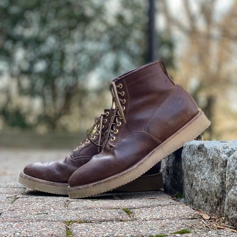 View photo of Viberg Scout Boot in Horween Crust Natural M's Workshoe Butt