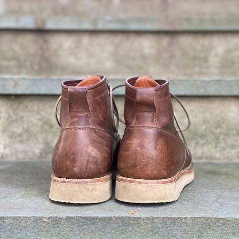 View photo of Viberg Scout Boot in Horween Crust Natural M's Workshoe Butt