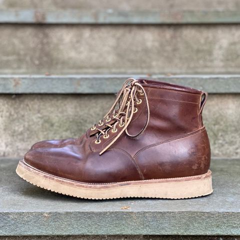 View photo of Viberg Scout Boot in Horween Crust Natural M's Workshoe Butt