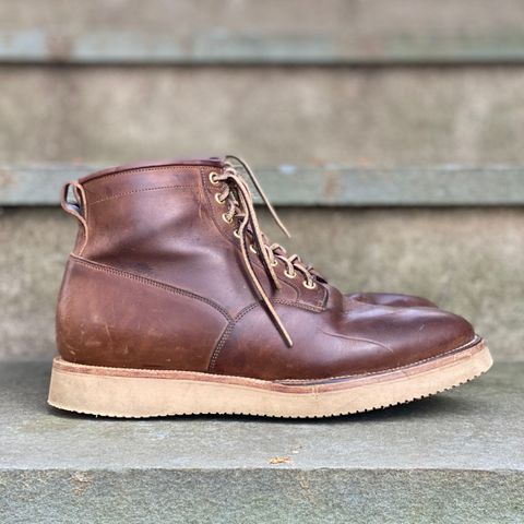 View photo of Viberg Scout Boot in Horween Crust Natural M's Workshoe Butt