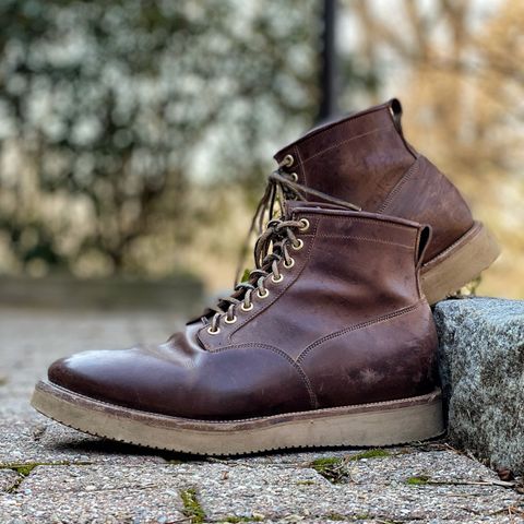 View photo of Viberg Scout Boot in Horween Crust Natural M's Workshoe Butt