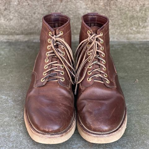 View photo of Viberg Scout Boot in Horween Crust Natural M's Workshoe Butt