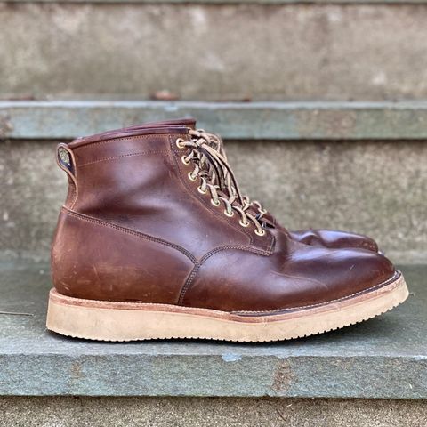 View photo of Viberg Scout Boot in Horween Crust Natural M's Workshoe Butt