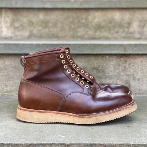 View photo of Viberg Scout Boot in Horween Crust Natural M's Workshoe Butt