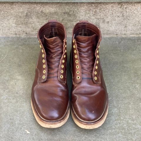 View photo of Viberg Scout Boot in Horween Crust Natural M's Workshoe Butt