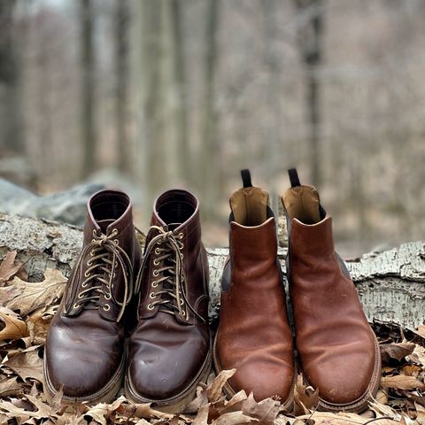 View photo of Viberg Scout Boot in Horween Crust Natural M's Workshoe Butt