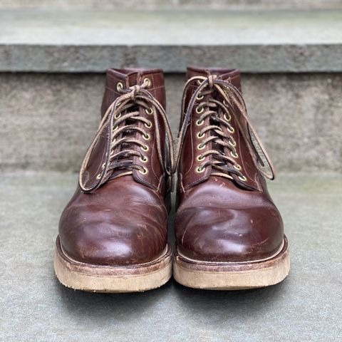 View photo of Viberg Scout Boot in Horween Crust Natural M's Workshoe Butt