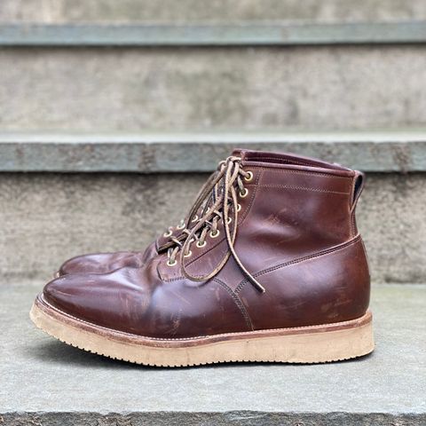 View photo of Viberg Scout Boot in Horween Crust Natural M's Workshoe Butt