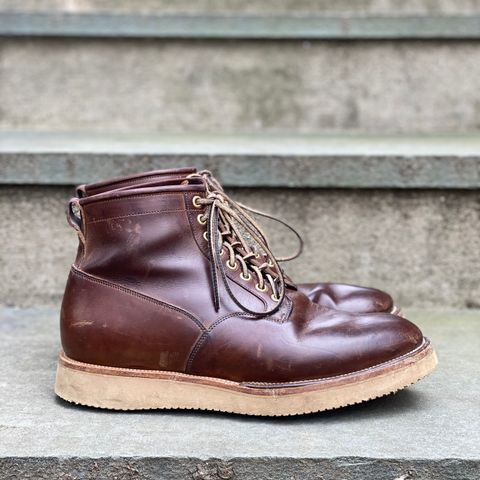 View photo of Viberg Scout Boot in Horween Crust Natural M's Workshoe Butt