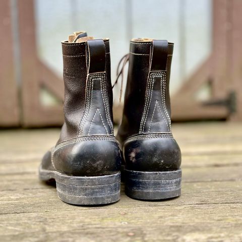 View photo of White's Farmer/Rancher in Horween Black Waxed Flesh & Horween Black Chromexcel Horsehide