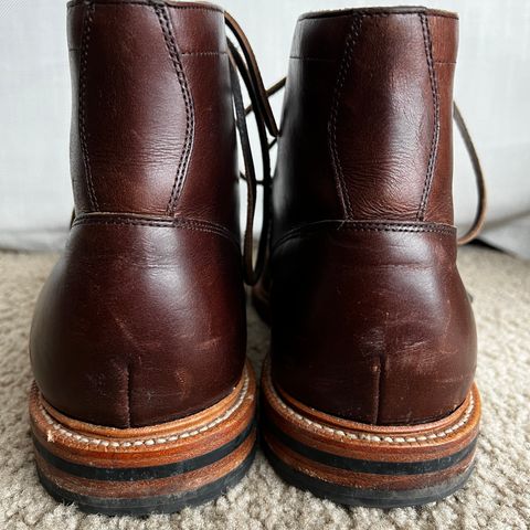 View photo of Grant Stone Diesel Boot in Horween Crimson Chromexcel