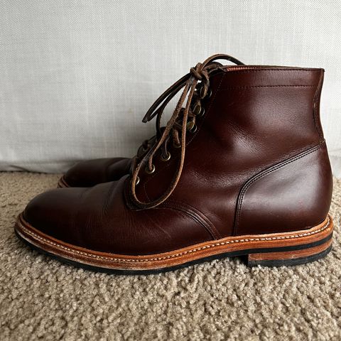 View photo of Grant Stone Diesel Boot in Horween Crimson Chromexcel