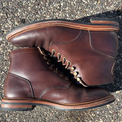 View photo of Grant Stone Diesel Boot in Horween Crimson Chromexcel