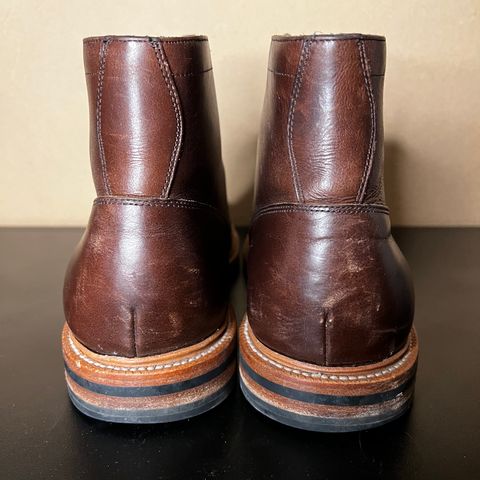 View photo of Grant Stone Diesel Boot in Horween Crimson Chromexcel