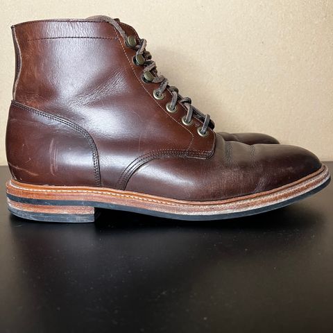 View photo of Grant Stone Diesel Boot in Horween Crimson Chromexcel