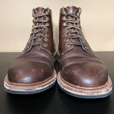 View photo of Grant Stone Diesel Boot in Horween Crimson Chromexcel