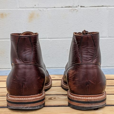 View photo of Grant Stone Diesel Boot in Horween Crimson Chromexcel