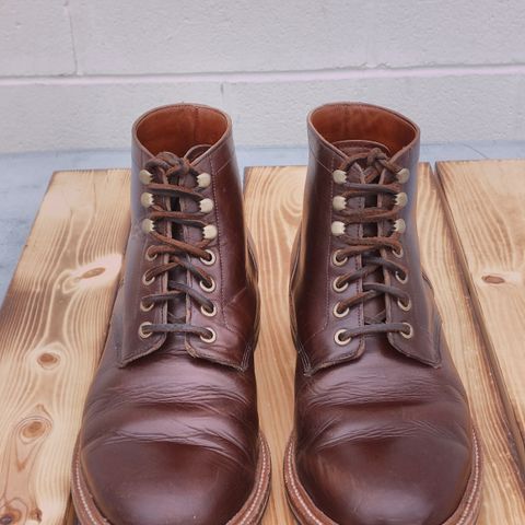 View photo of Grant Stone Diesel Boot in Horween Crimson Chromexcel