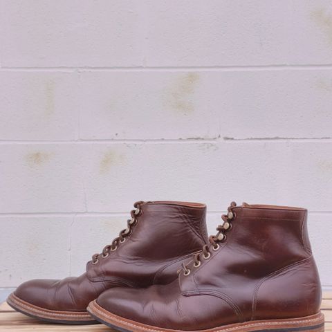 View photo of Grant Stone Diesel Boot in Horween Crimson Chromexcel