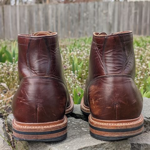 View photo of Grant Stone Diesel Boot in Horween Crimson Chromexcel